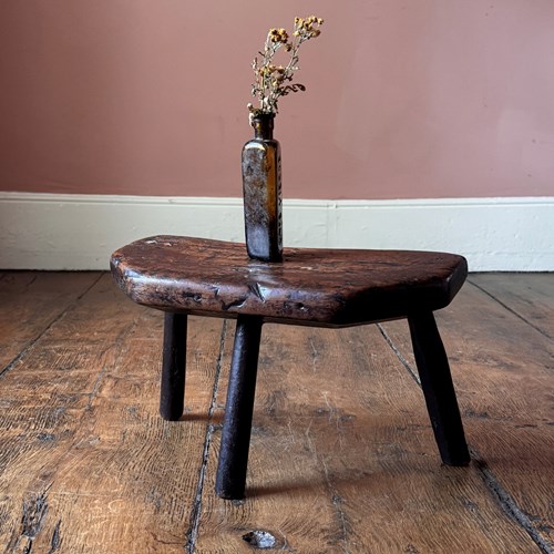 Large 19Th Century Welsh Stool