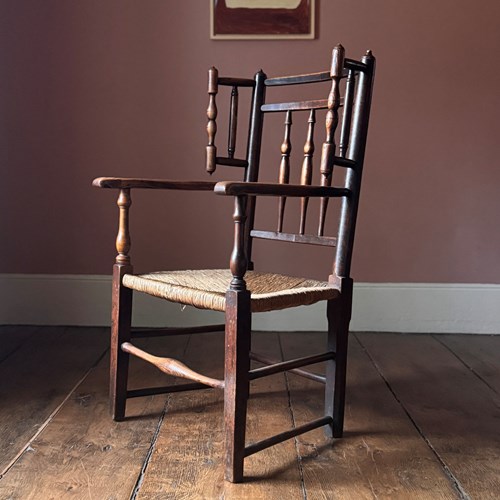 Rare 19Th Century Cheshire Armchair