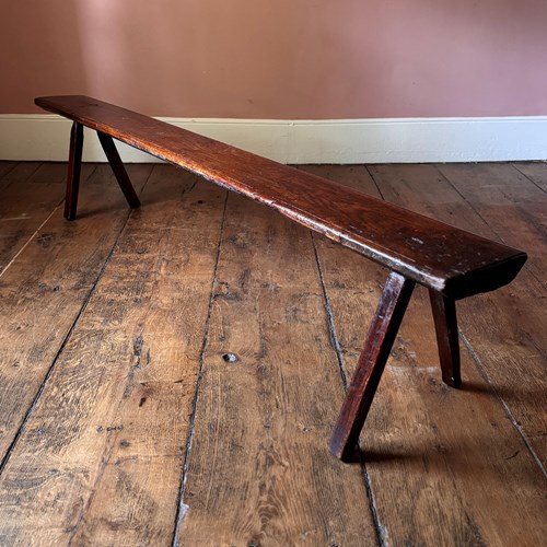 19Th Century Oak Hall Bench