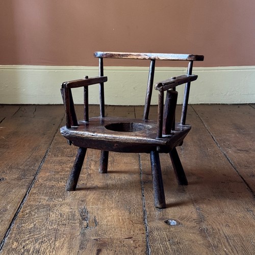 Primitive 18Th Century Child’S Stick Chair
