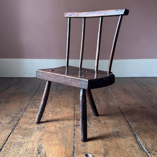 18Th Century Three Legged Welsh Stick Chair