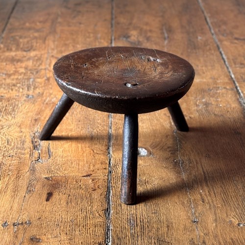 19Th Century Cheese Top Milking Stool