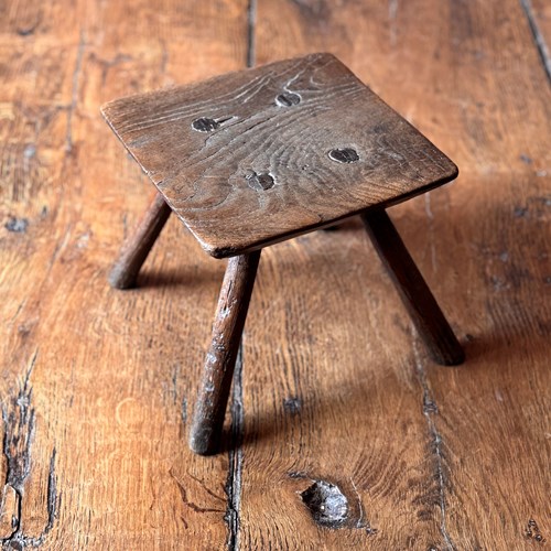 Wonderful 19Th Century Elm Stool