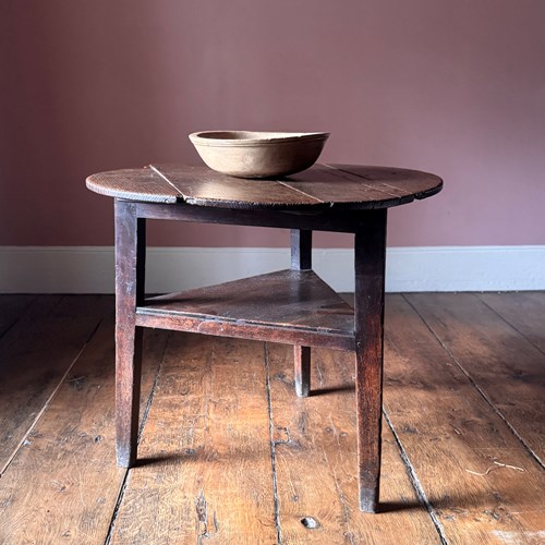 Early 19Th Century Oak Cricket Table