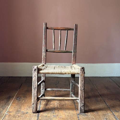 19Th Century Irish Sugan Chair