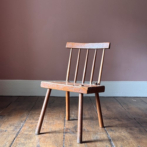 19Th Century Irish Antrim Chair In Layers Of Historic Paint