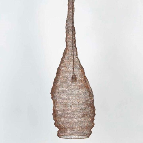 Sculptural Wire Mesh Pendant Light