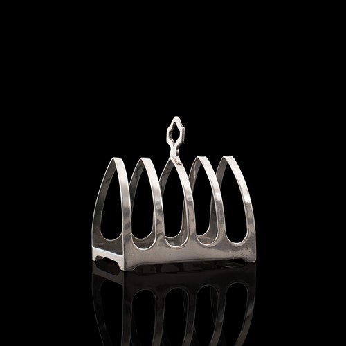 Vintage Toast Rack, English, Silver, Breakfast Stand, Hallmarks, Viners, 1932