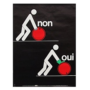 1980s French Safety Poster Pop Art