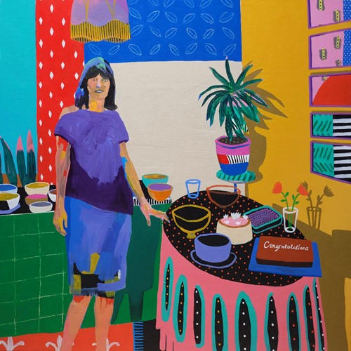 'Middle Age Spread' Portrait Painting Alan Fears