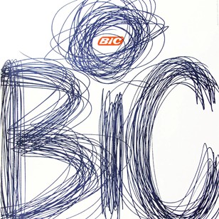 1960s Bic Pens Advertising Art Poster