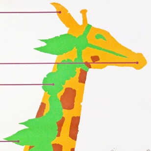 1980s Giraffe Poster for the musical Carousel 