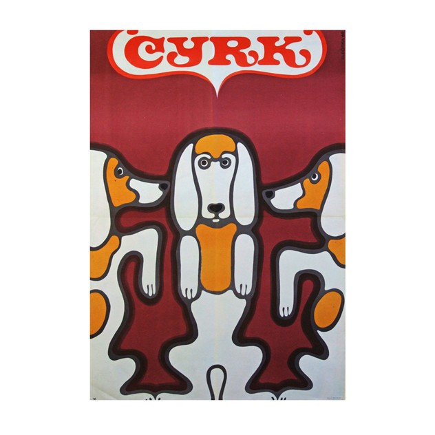 1960's Cyrk Polish Circus Dog Dance Poster-fears-and-kahn-cyrkdogs-1b_main.jpg