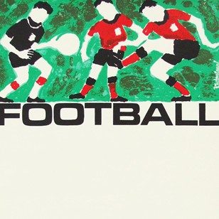 1960s British Transport Football Travel Poster 