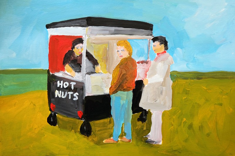 'Fresh Hot Nuts' Painting Acrylic on Paper A Fears-fears-and-kahn-freshhotnuts-artsy-main-637629632944552057.jpg