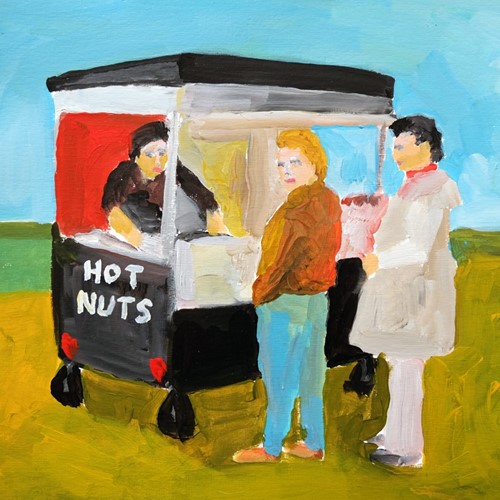'Fresh Hot Nuts' Painting Acrylic on Paper A Fears