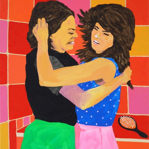 'Hairbrush Fury' Painting by Alan Fears
