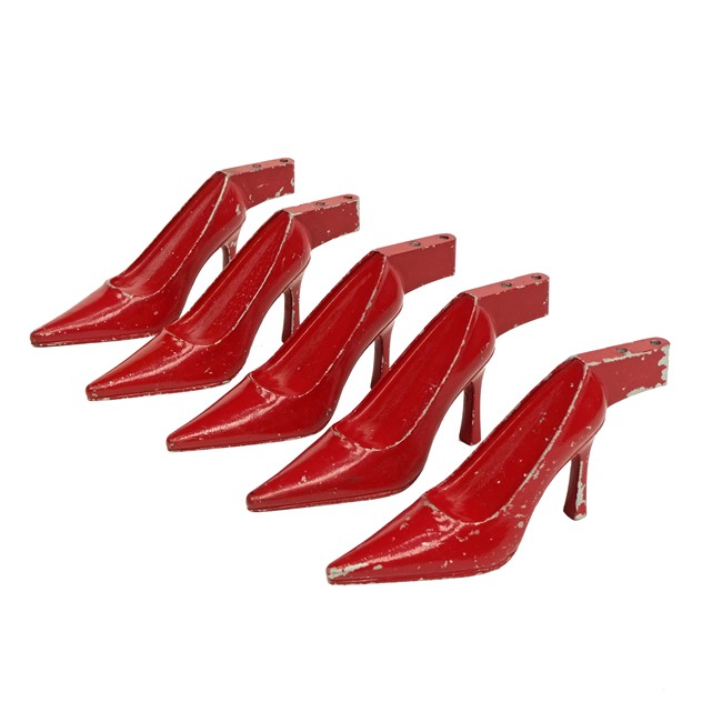 Set of  5 x 1950s Red Metal Stiletto Sculptures-fears-and-kahn-heels-1-dibs_main_636353612784908071.jpg