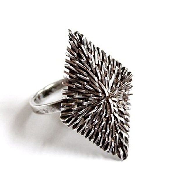 1960s Silver Matrix Diamond Shaped Ring-fears-and-kahn-matrixring-1_main.jpg