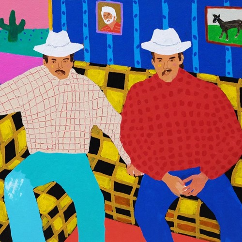 'Rodeo Bums' Portrait Painting ALan Fears