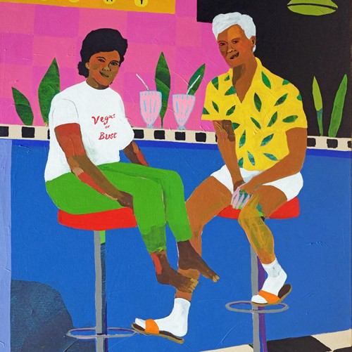 'Two Smoothies' Portrait painting by Alan Fears