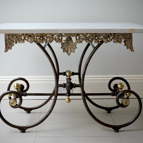 Antique French Pâtisserie Table