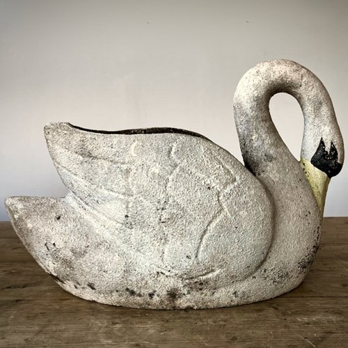 Large French Swan Planter