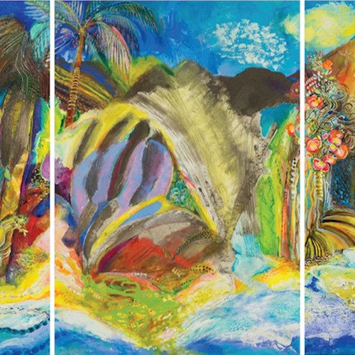 Painting By Angie Braven Seychelles Triptych
