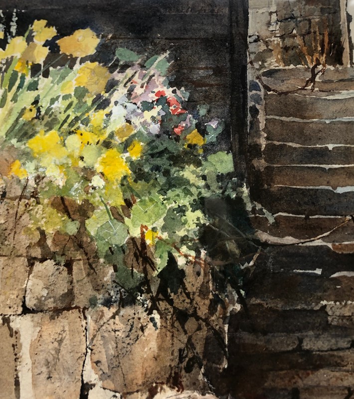 Painting By  D L Tilby Watercolour 'Steps In Cloveley'-fleet-gallery-img-0812-main-637446727741375634.jpeg