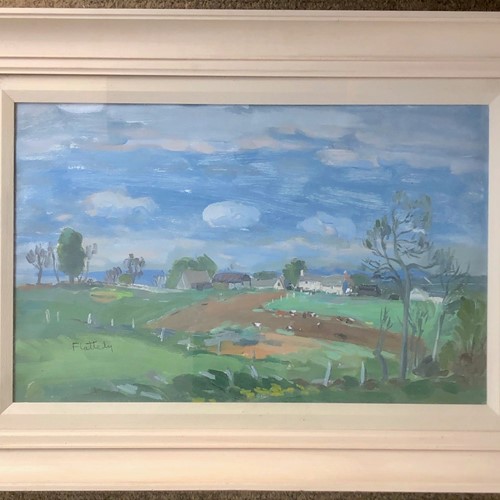Painting By Alastair Flatterly. A Cotswold Farm.