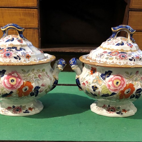 Pair Of Tureens Ironstone Possibly Coalbrookdale 1
