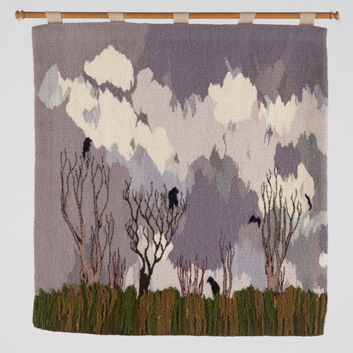 Elaine Short Tapestry Winter Sky With Rooks