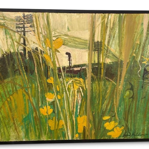 Oil Of Landscape Through Long Grass