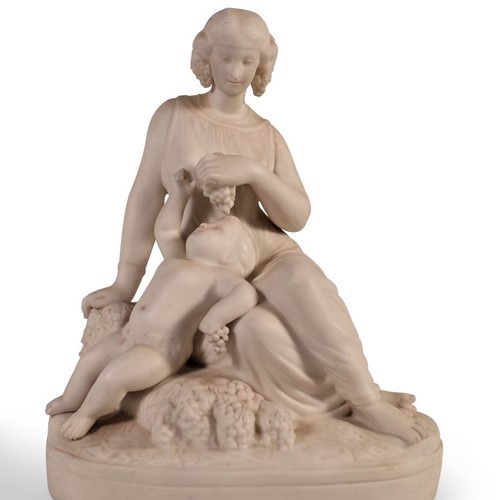 Parian Seated Woman With Child