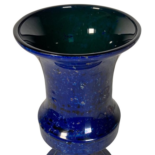 Simulated Lapis Lazuli Glass Campana Vase