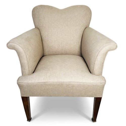 Edwardian Armchair With Outswept Sides