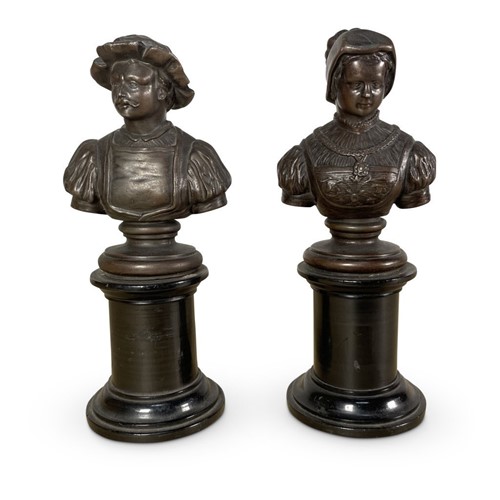 Pair Of Bronze Busts