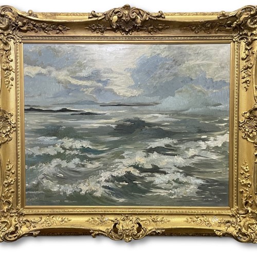 Oil of Stormy Seascape