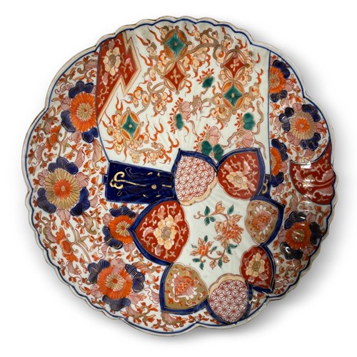 Meiji Period Imari Scallop Edged Charger