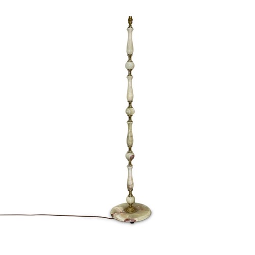 Onyx Floor Lamp With Ormolu Mounts