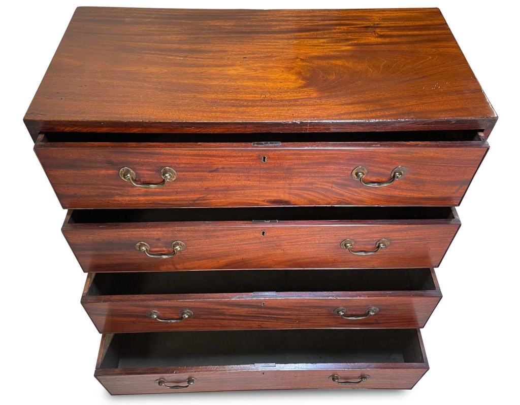 George III Mahogany Two Part Campaign Chest - Decorative Collective