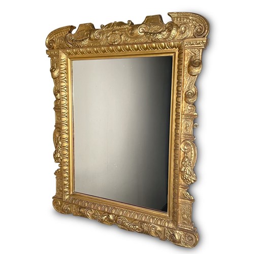 Gilt Wall Mirror With Classical Decoration