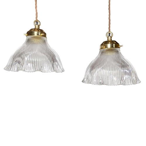 Holophane Glass Pendant Lights