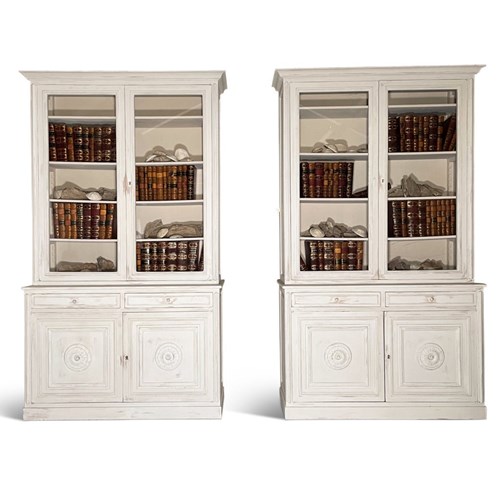 Painted Fruitwood Bibliotheques