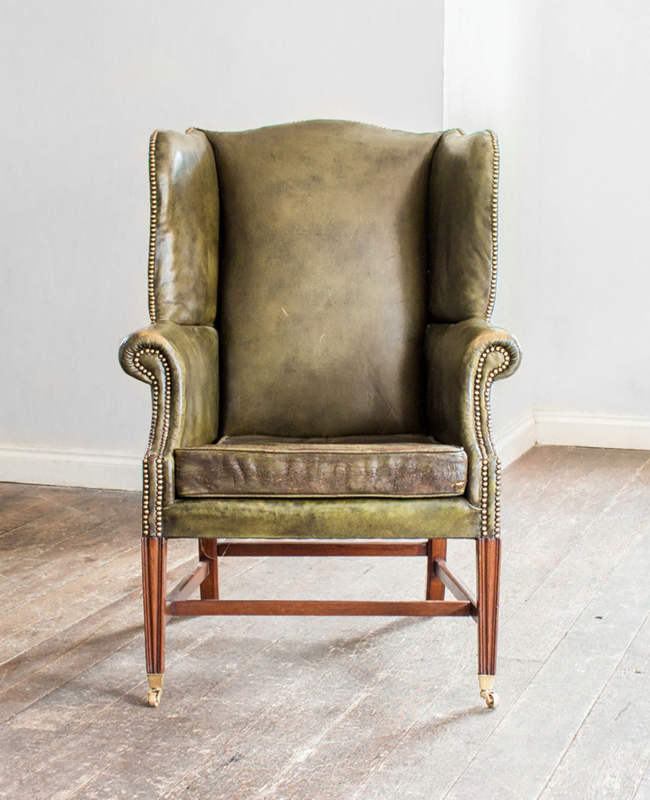 A Mahogany and green leather wing armchair-foster-and-gane-screenshot-2019-03-28-at-143604-main-636893807078767078.png
