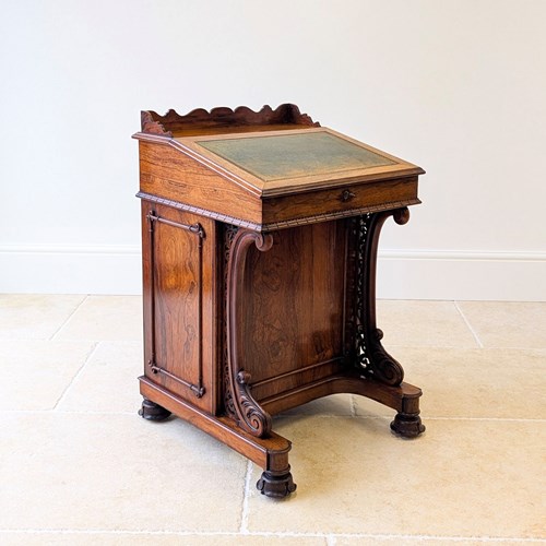 Antique William IV Rosewood Davenport By W&C Wilkinson C.1835