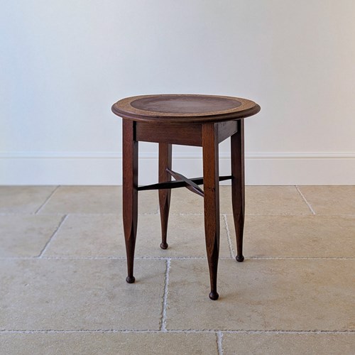 Antique Edwardian Arts & Crafts Oak Occasional Table C.1910