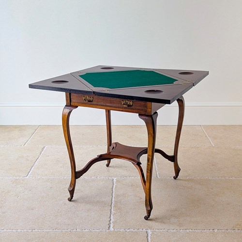Antique Edwardian Mahogany Envelope Card Table C.1905