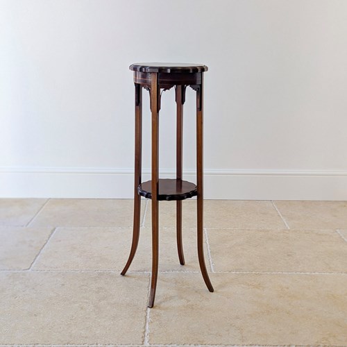 Antique Edwardian Inlaid Mahogany Torchère C.1905