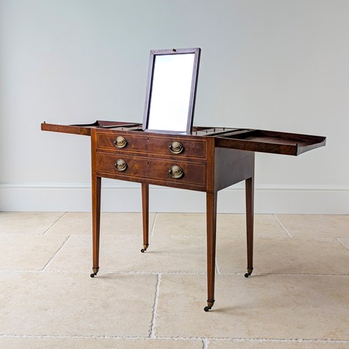 Antique Georgian Mahogany Folding Dressing Table C.1790